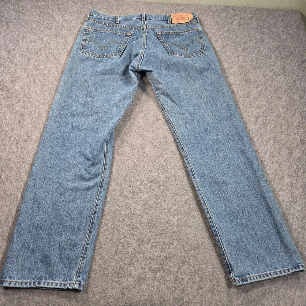 Levis 501 Mens Jeans 36x30 (tag 38x30) Blue Medium Wash Button Fly Straight Leg